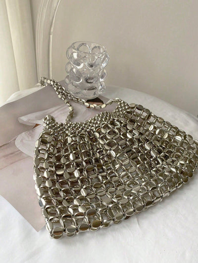 Sparkling Elegance: Exquisite Sequin & Beaded Single Shoulder Evening Bag for Glamorous Occasions