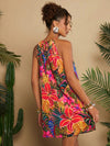 Boho Bliss: Halter Neck Backless Summer Dress for Women