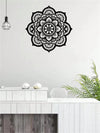 Elegant 30CM Iron Mandala Flower Wall Art - Modern Minimalist Metal Decor for Home and Garden