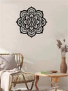 Elegant 30CM Iron Mandala Flower Wall Art - Modern Minimalist Metal Decor for Home and Garden