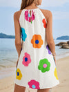 Boho Bliss: Halter Neck Backless Summer Dress for Women