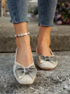 Sparkling Bow Flat Shoes: Perfect for Walking and Shopping in Style