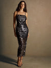 Shine Bright in Style: Elegant Sequined Dress with a Unique Design