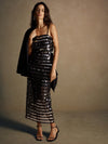 Shine Bright in Style: Elegant Sequined Dress with a Unique Design