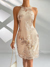 Stunning Sequined Sleeveless Summer Party Dress – Elegant & Tight-Fitting Design