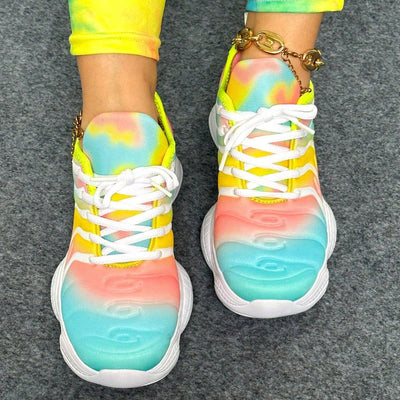 Rainbow Runners: Colorful and Fashionable Casual Sports Shoes for Women