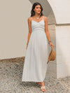 Bohemian Chic Spaghetti Strap Beach Dress - White for Women