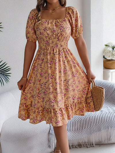 Sun-kissed Ditsy Floral Dress: Perfect for Spring and Summer Holidays