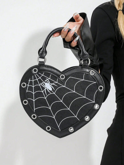 Vintage-Inspired Heart Shape Satchel: Embrace Gothic, Rock, and Steampunk Vibes with this Novelty Crossbody Bag - Perfect for Cosplay, Parties, and Music Festivals