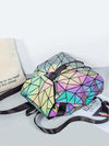 Luminous Aura: Geometric Holographic Backpack Shoulder Bag