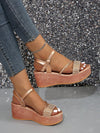 Golden Goddess Wedge Heel Sandals: Lightweight and Stylish for Your Holiday Wardrobe