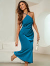 Chic & Stylish Backless Halter Neck Tie Strap Dress for Effortless Elegance