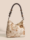 Vintage Vibes: Caramel Macchiato Jacquard Shoulder Bag