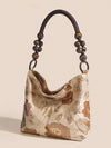 Vintage Vibes: Caramel Macchiato Jacquard Shoulder Bag