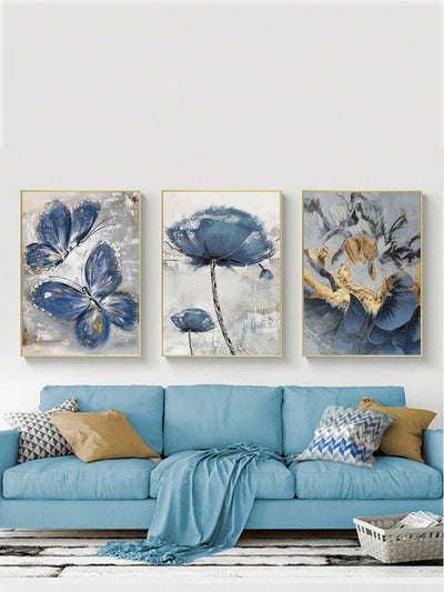 Elevate your home decor with our Modern Flutter Butterfly and Flower Oil Paintings Set. This wall art trio adds a touch of elegance and sophistication to any room. Each painting features vibrant colors and intricate details, bringing a sense of beauty and nature to your space. (44 words)