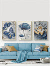 Modern Flutter: Butterfly and Flower Oil Paintings Set - Wall Art Trio (No Frame)