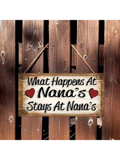 Take Me to Nana's: Humorous Wooden Wall Sign for Charming Home Decor