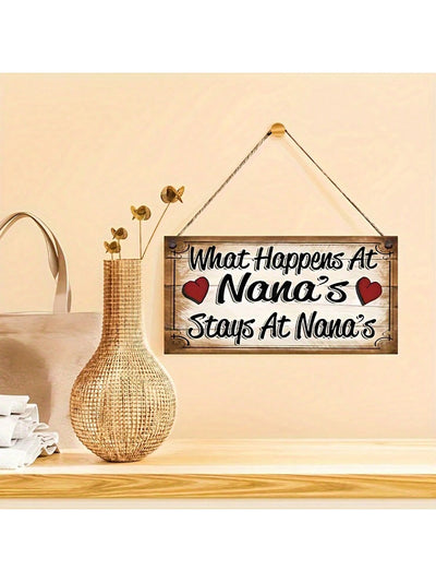 Take Me to Nana's: Humorous Wooden Wall Sign for Charming Home Decor