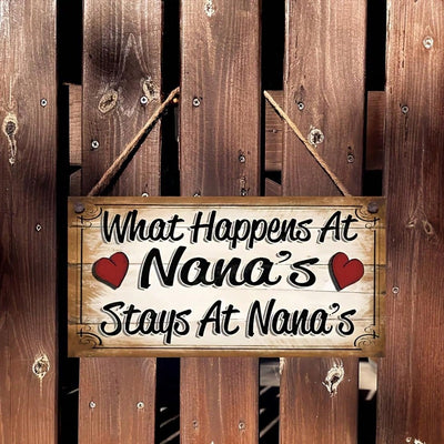 Take Me to Nana's: Humorous Wooden Wall Sign for Charming Home Decor