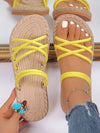 Comfortable Crossed Anti-Slip Flat Sandals: Perfect for Casual Beach Days