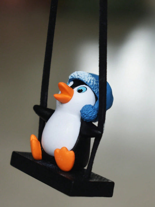 Playful Penguin Pendant: Adorable Car Decoration