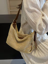 Chic Khaki Woven Bag: The Perfect Vintage Summer Accessory