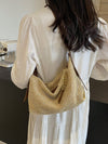 Chic Khaki Woven Bag: The Perfect Vintage Summer Accessory