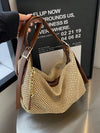 Chic Khaki Woven Bag: The Perfect Vintage Summer Accessory