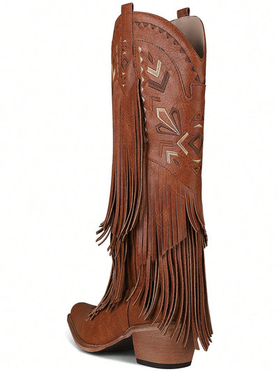 Vintage Western Fringe Cowgirl Boots: Stylish and Sturdy for Women