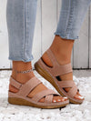 Elevate your summer style with our Comfortable and Stylish Peep-Toe Wedge Sandals for Women. The perfect combination of comfort and fashion, these sandals feature a peep-toe design and sturdy wedge heel for a stylish and stable fit. Enjoy the warm weather in style with these must-have sandals.
