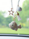 Dazzling White Dolphin Car Interior Ornament with Full Rhinestones - Sparkle and Shine on the Go!