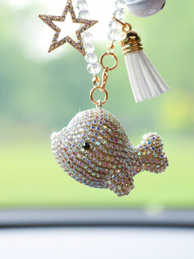 Add a touch of dazzling elegance to your car's interior with our Dazzling White Dolphin Car Interior Ornament. Adorned with full rhinestones, this ornament will shine and sparkle on the go, making every car ride a luxurious experience.