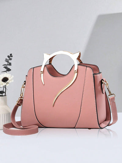 Chic & Versatile Lightweight Business Casual Zipper Shoulder Bag for Modern Women