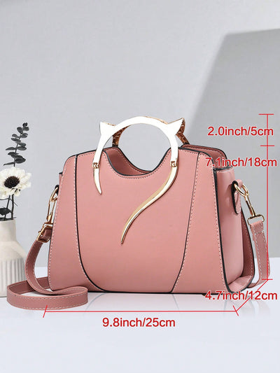 Chic & Versatile Lightweight Business Casual Zipper Shoulder Bag for Modern Women