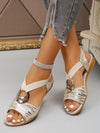 Comfortable Open Toe Sandals with Metallic Buckle - A Must-Have for Casual Days