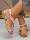 Comfortable Open Toe Sandals with Metallic Buckle - A Must-Have for Casual Days