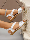 Comfortable Open Toe Sandals with Metallic Buckle - A Must-Have for Casual Days