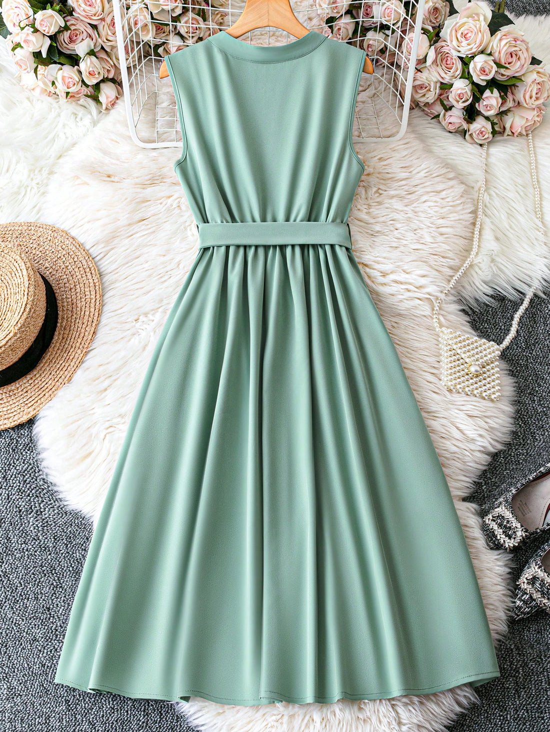 This Chic & Breezy Summer Sleeveless Solid Dress is the epitome of effortless style. Made from lightweight and breathable fabric, it drapes beautifully on the body, providing comfort and a flattering silhouette. Perfect for a day out in the sun or a casual lunch date, this dress is a must-have for any fashion-forward individual.