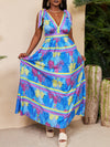 Tropical Bliss V-Neck Dress: Bring the Island Vibes to Your Wardrobe!