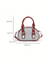 Chic Color Block Handbag - Stylish Spliced Shoulder & Crossbody Bag for Everyday Elegance