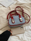 Chic Color Block Handbag - Stylish Spliced Shoulder & Crossbody Bag for Everyday Elegance