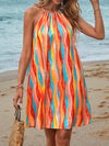 Boho Bliss: Halter Neck Backless Summer Dress for Women