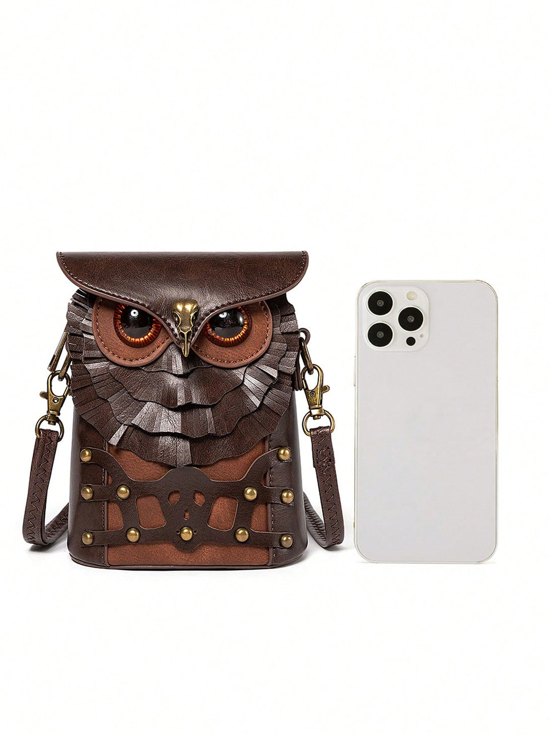 This Whimsical Owl Shoulder Bag is perfect for daily adventures. Its stylish and fun design will add a playful touch to any outfit. Made for hands-free convenience, this crossbody purse is both practical and fashionable. Bring some whimsy to your day with this must-have accessory