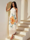 Women's Dress: A Stylish Choice with Flower Placement Print