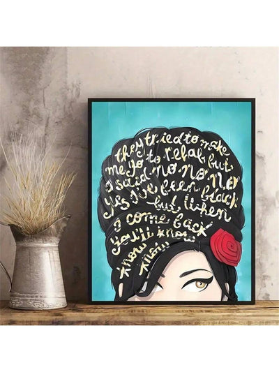 This Amy Winehouse Quote canvas music poster is the perfect addition to any living room or bedroom. Featuring a vibrant pop art design, it adds a touch of stylish decor to your space. The inspiring quote from Amy Winehouse serves as a daily reminder to follow your dreams and embrace your passion for music.