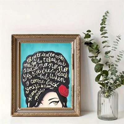 Amy Winehouse Quote Canvas Music Poster: Pop Art Wall Decor for Living Room and Bedroom