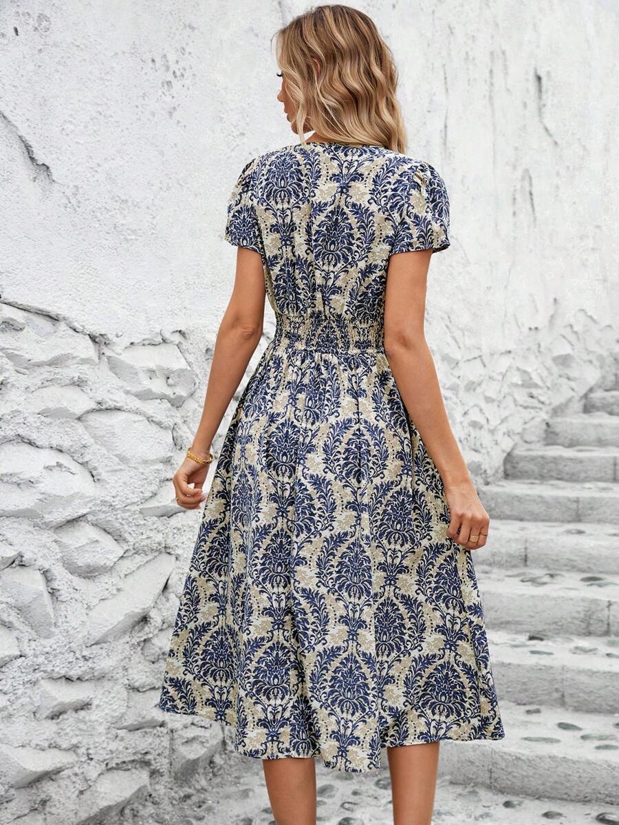 Step into the magic of summer with this Elegant Blue Rose Mid-Length Dress, perfect for vacations and tea parties. Its boho fairycore vibe blends delicate charm with playful style, making every moment feel enchanting. The lovely blue rose pattern adds a touch of whimsy, while the mid-length cut offers comfort and grace. Whether you’re dancing through sunlit gardens or sipping tea with friends, this dress brings effortless joy and fairy-tale flair to your wardrobe.