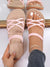 Comfortable Crossed Anti-Slip Flat Sandals: Perfect for Casual Beach Days