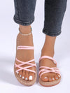 Comfortable Crossed Anti-Slip Flat Sandals: Perfect for Casual Beach Days