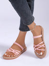 Comfortable Crossed Anti-Slip Flat Sandals: Perfect for Casual Beach Days